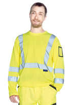 Neon 3 Hi-Vis paita ID-taskulla, pitkähihainen