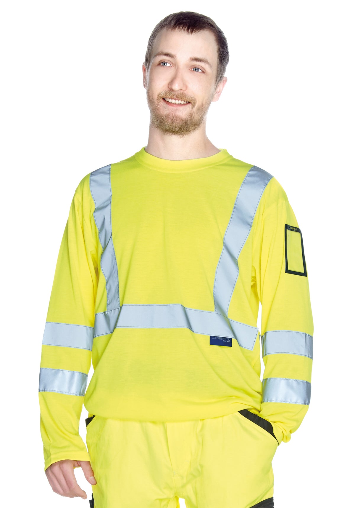 Neon 3 Hi-Vis paita ID-taskulla, pitkähihainen