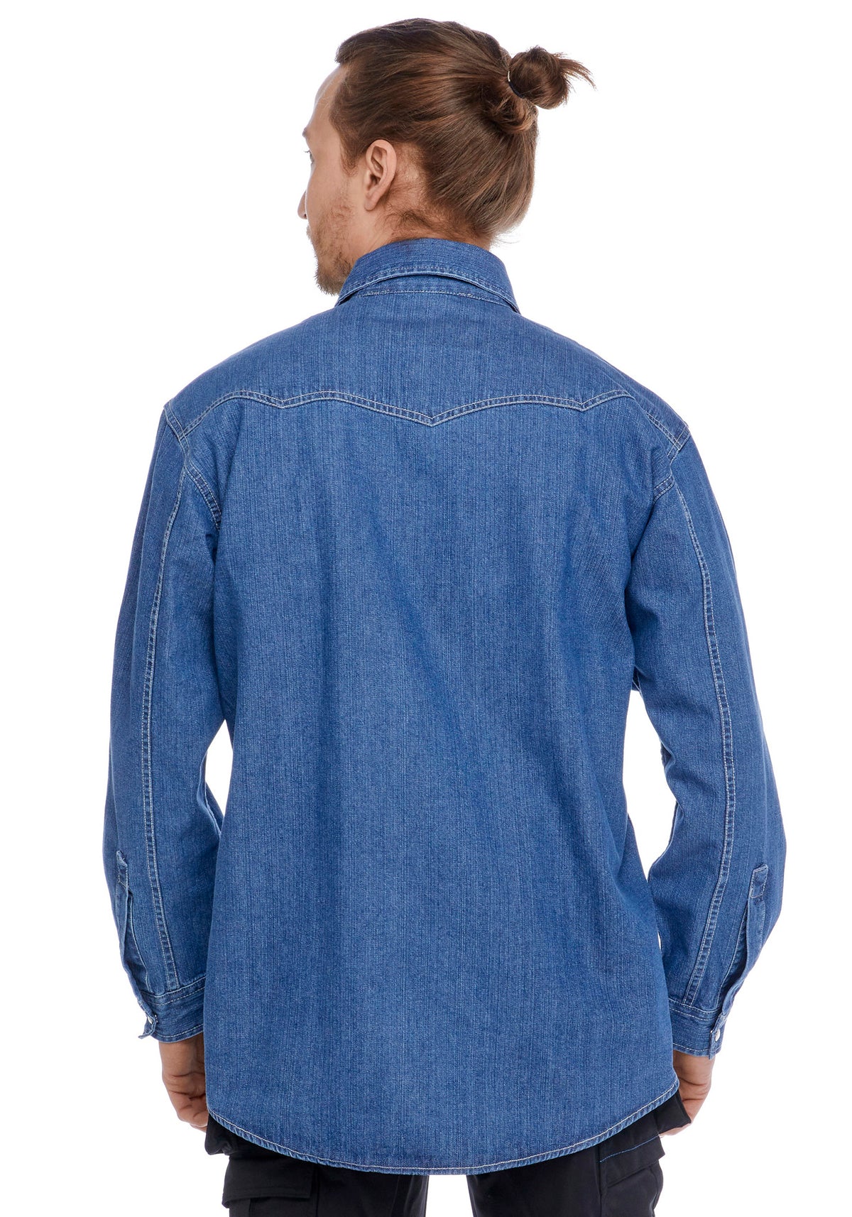 Classic twill-paita – denimsininen