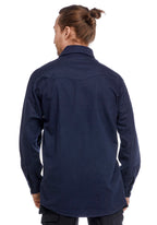 Classic twill-paita – tummansininen
