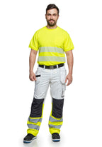 Ajax Hi-Vis maalarinhousut – valkoinen/huomiokeltainen