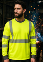 Houston paloturvallinen Hi-Vis paita, pitkähihainen