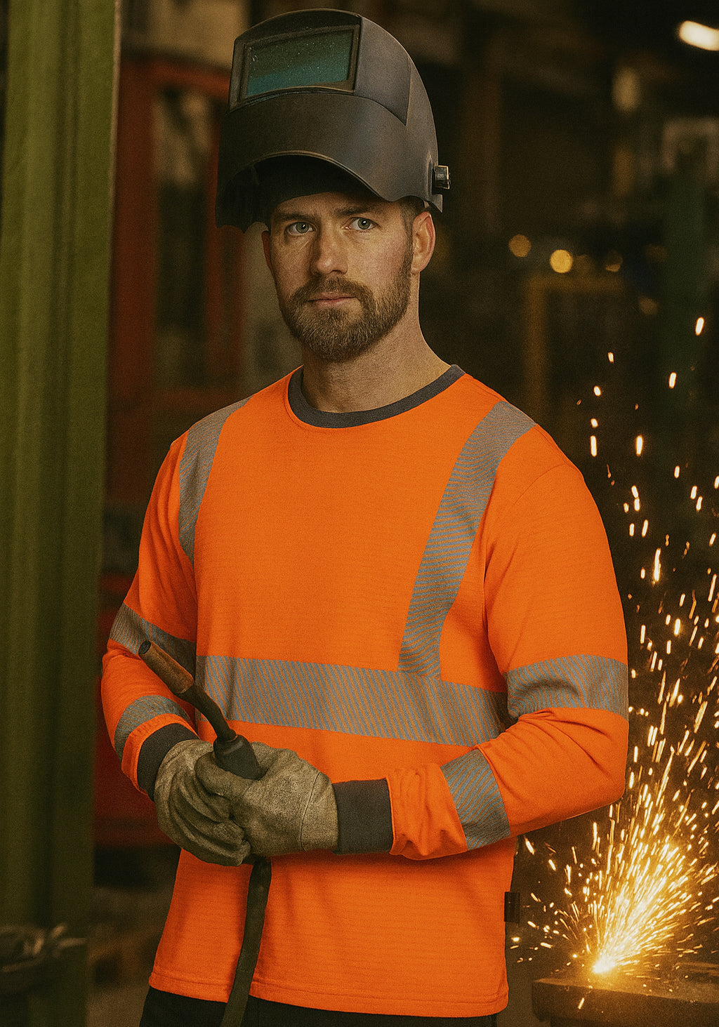 Houston paloturvallinen Hi-Vis paita, pitkähihainen