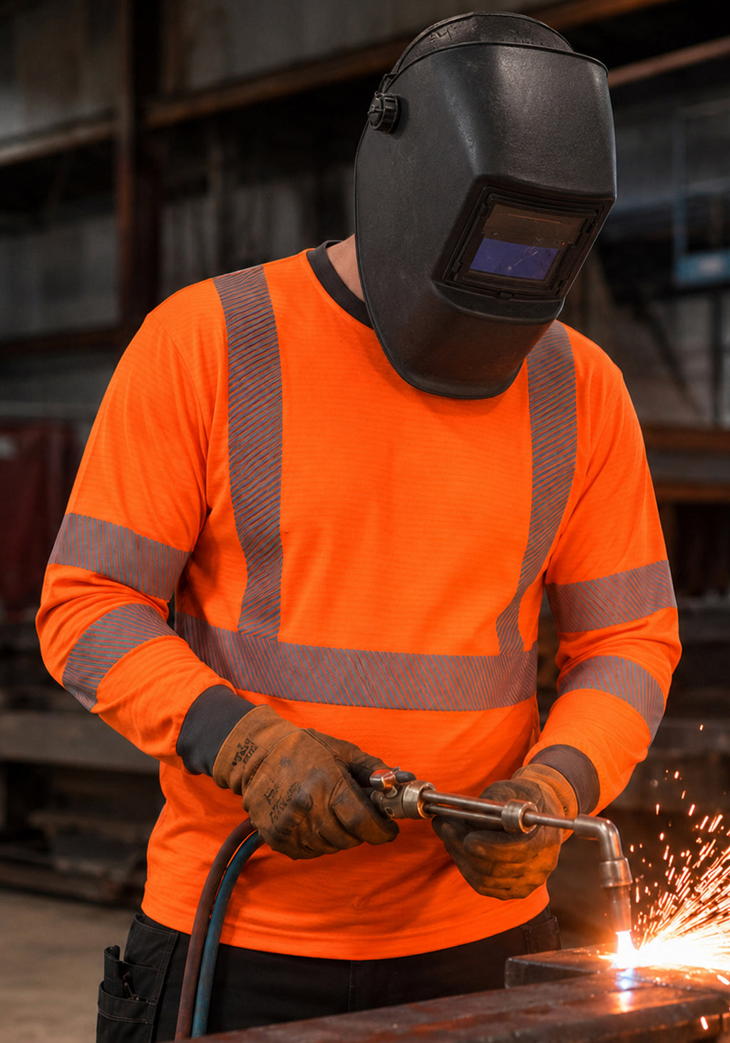 Houston paloturvallinen Hi-Vis paita, pitkähihainen