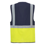 HiVis kontrasti esimiesliivi - Kelta/navy