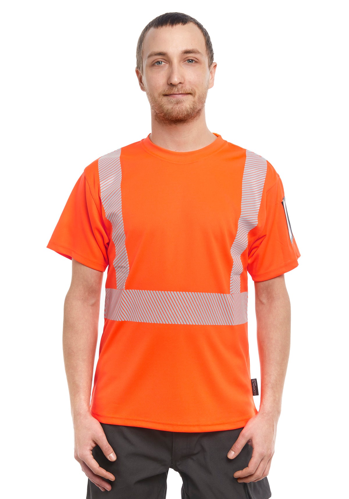 Neon 5 Hi-Vis t-paita ID-taskulla – huomio-oranssi