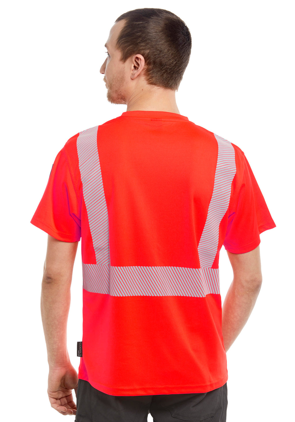 Neon 5 Hi-Vis t-paita ID-taskulla – huomiopunainen