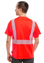 Neon 5 Hi-Vis t-paita ID-taskulla – huomiopunainen
