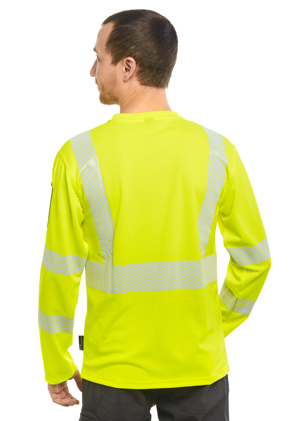 Neon 5 Hi-Vis paita ID-taskulla, pitkähihainen – huomiokeltainen