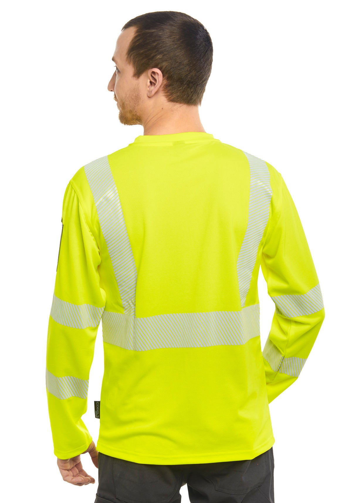 Neon 5 Hi-Vis paita ID-taskulla, pitkähihainen – huomiokeltainen