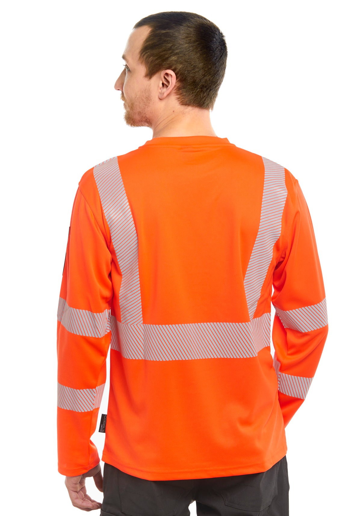 Neon 5 Hi-Vis paita ID-taskulla, pitkähihainen – huomio-oranssi