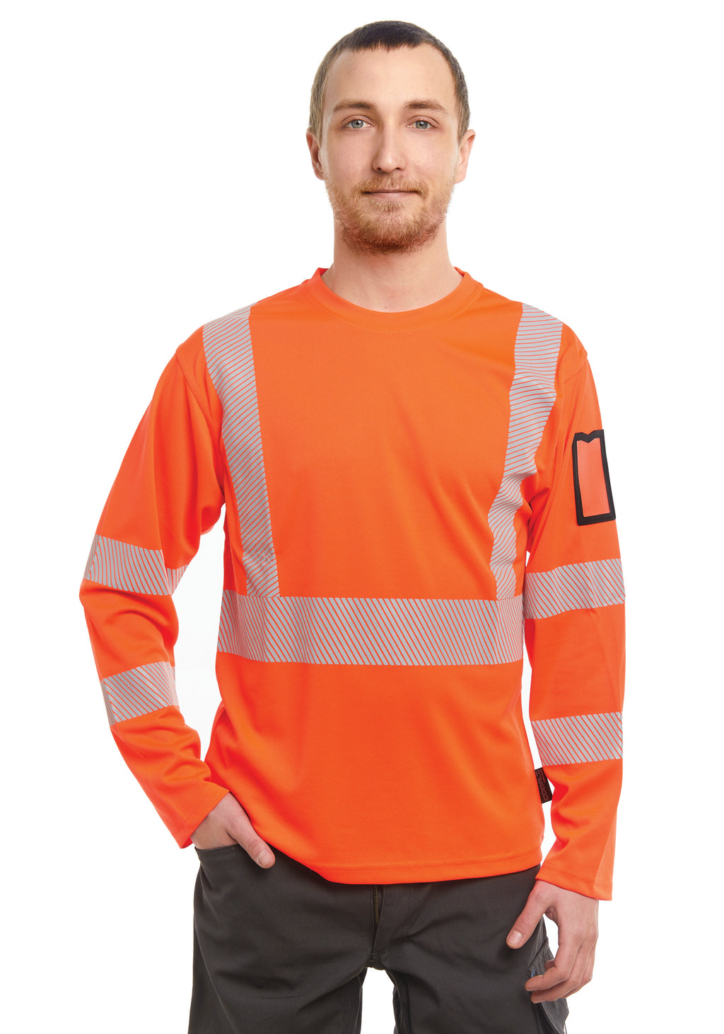 Neon 5 Hi-Vis paita ID-taskulla, pitkähihainen