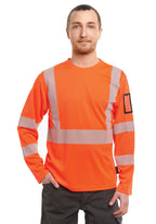 Neon 5 Hi-Vis paita ID-taskulla, pitkähihainen