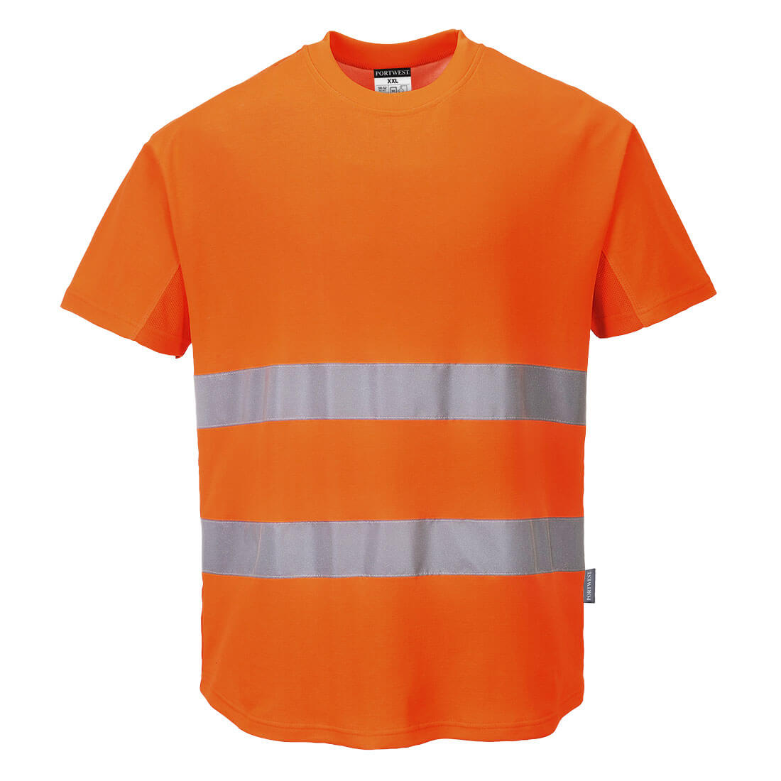 Hi-Vis Cotton Comfort tuuletusaukollinen t-paita