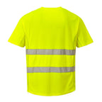 Hi-Vis Cotton Comfort tuuletusaukollinen t-paita - Keltainen