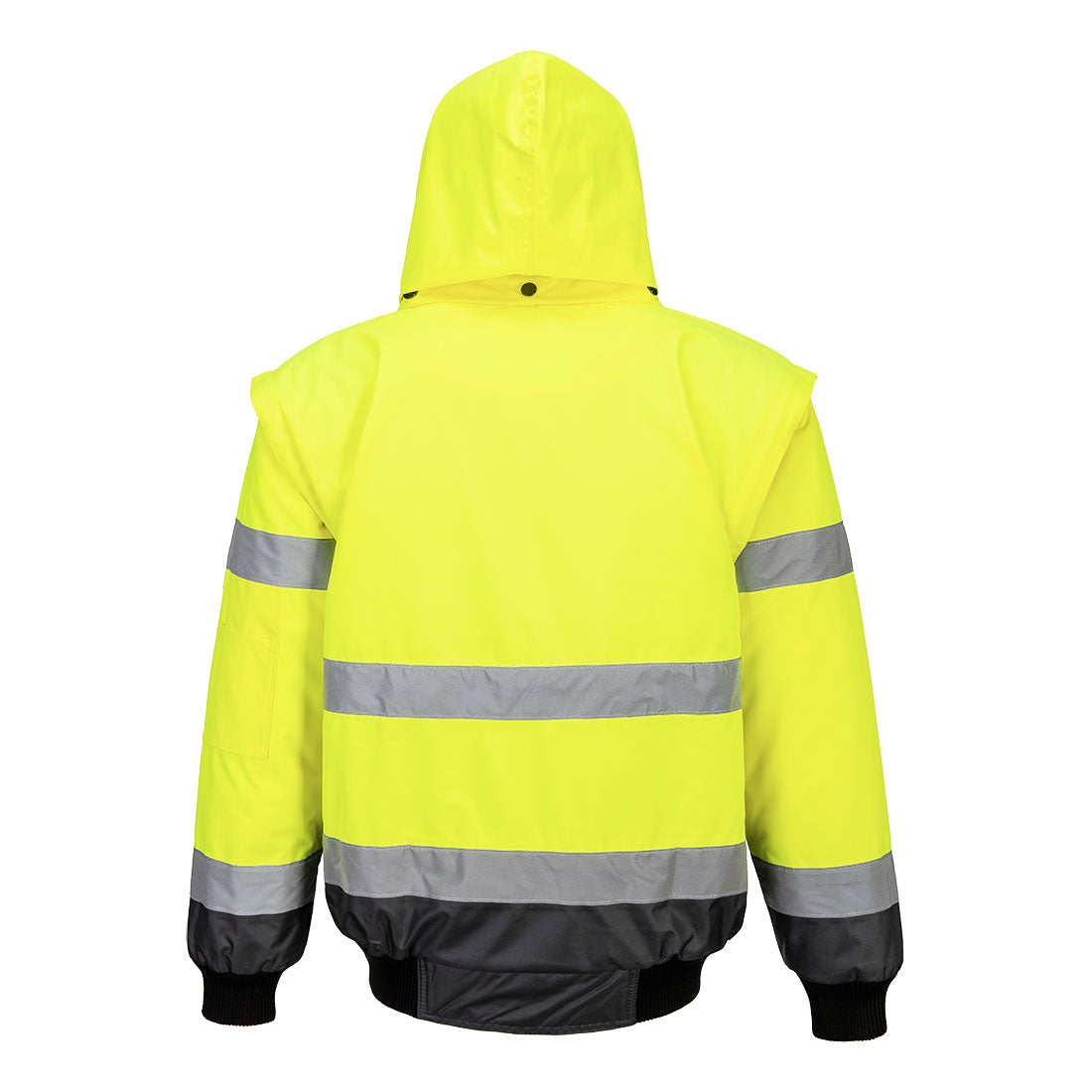 Hi-Vis 3-in-1 Kontrasti Bomber-takki - Kelta/harmaa