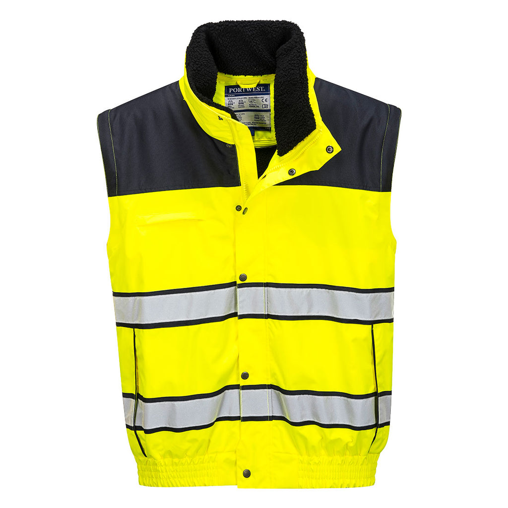 Klassinen Hi-Vis 3-in-1 Bomber-talvitakki - Kelta/musta