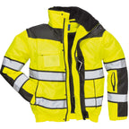 Klassinen Hi-Vis 3-in-1 Bomber-talvitakki - Kelta/musta