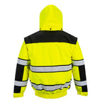 Klassinen Hi-Vis 3-in-1 Bomber-talvitakki - Kelta/musta