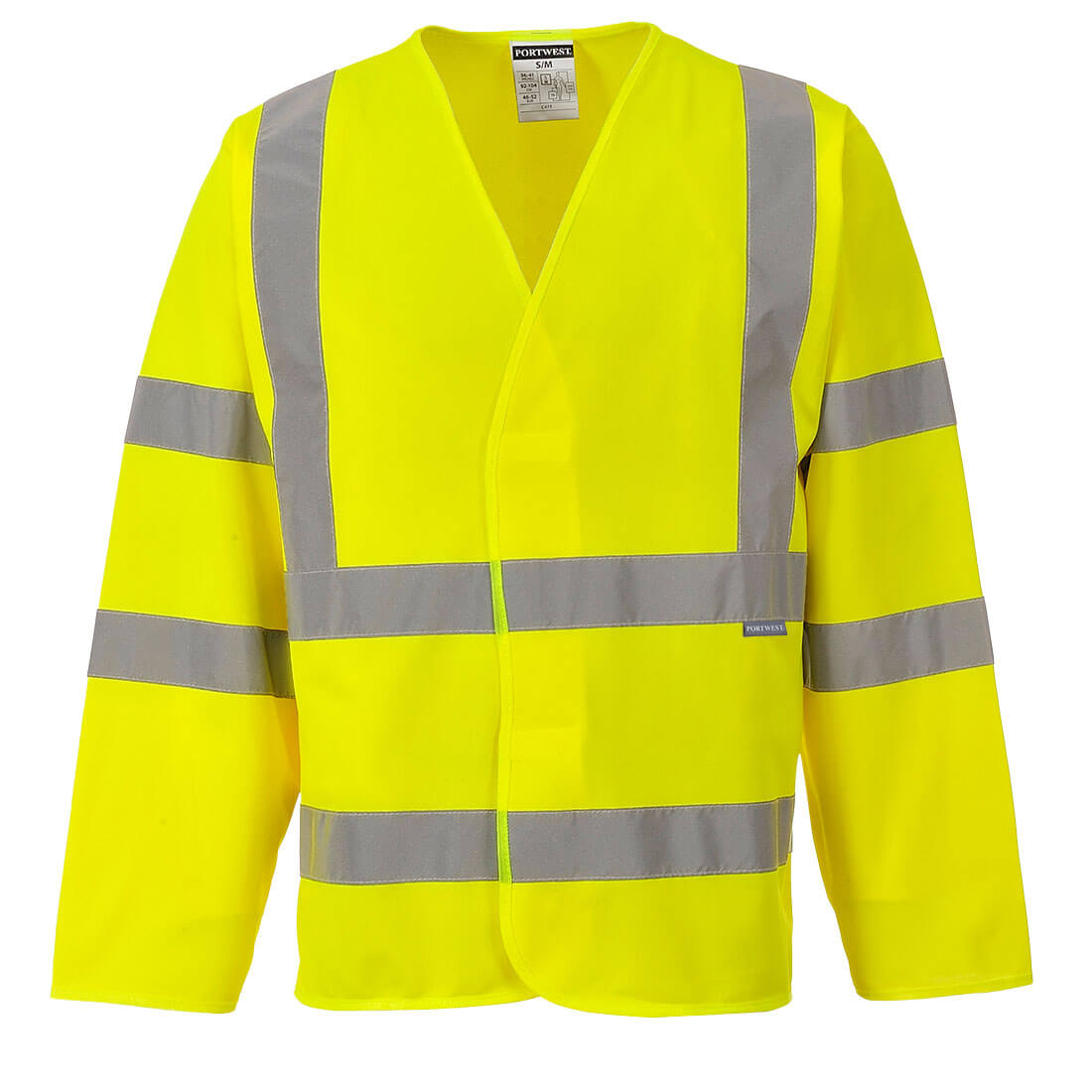 Hi-Vis Pitkähihainen huomioliivi - Keltainen