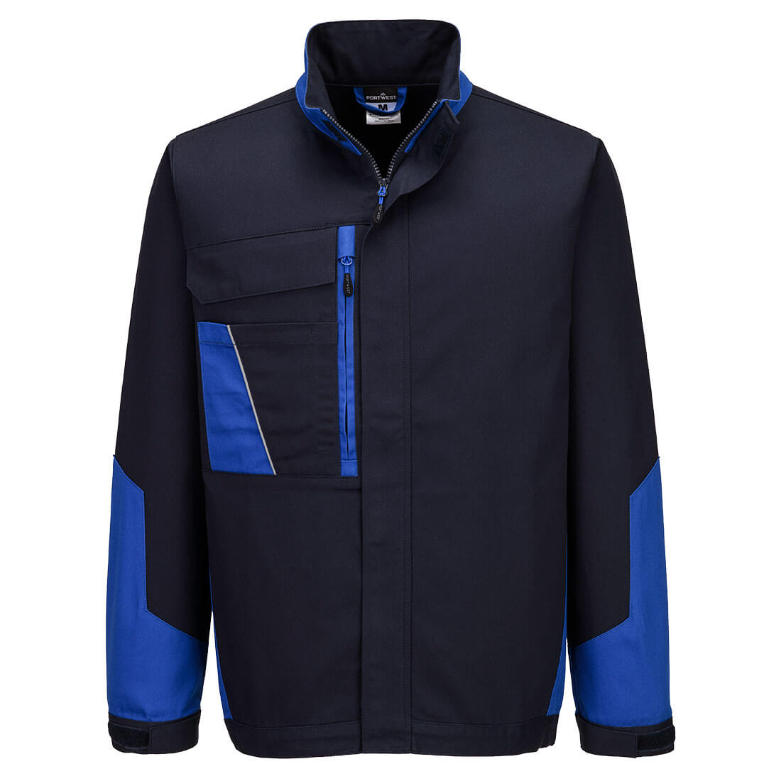 WX1 Vuorellinen puuvillainen kaksisävyinen työtakki - Tummansininen/Royalsininen