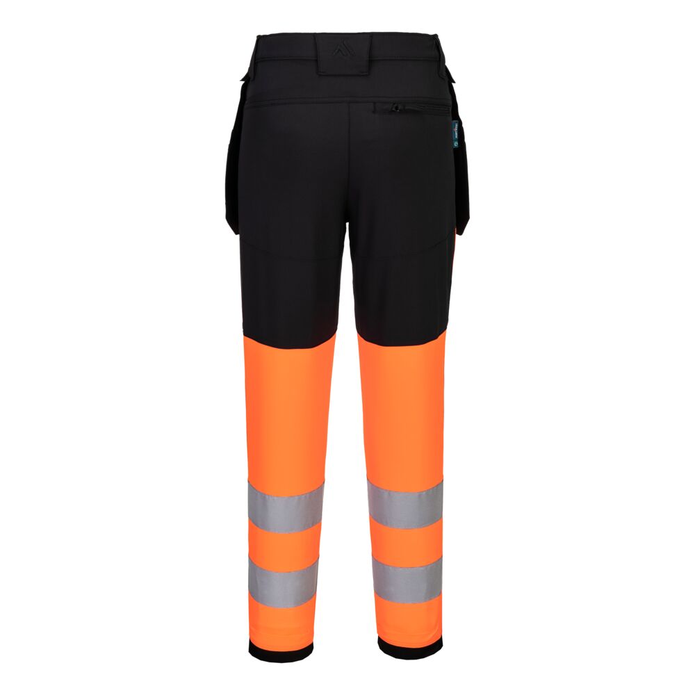 WX2 Eco Hi-Vis luokan 1 naisten Stretch-housut - Oranssi/musta