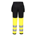 WX2 Eco Hi-Vis luokan 1 naisten Stretch-housut - Kelta/musta
