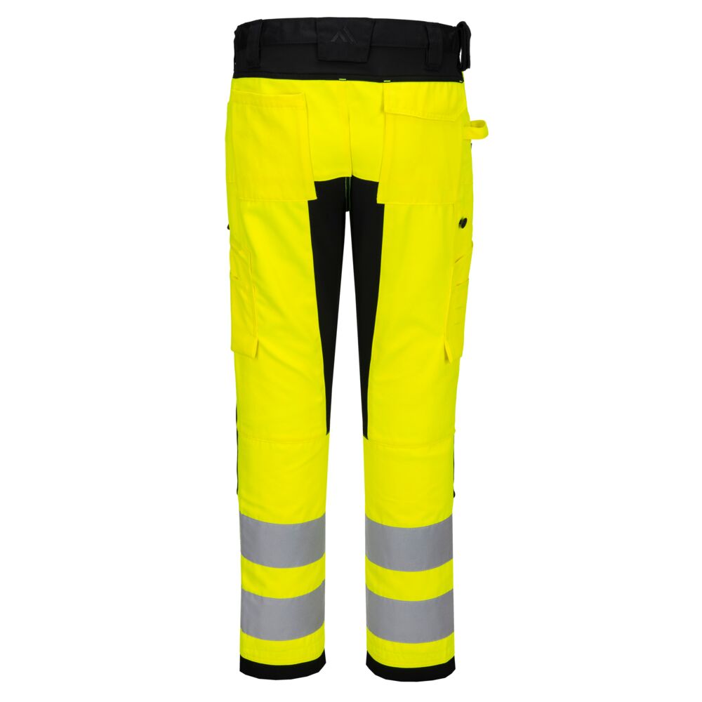 WX2 Eco Hi-Vis Stretch-perustyöhousut - Kelta/musta