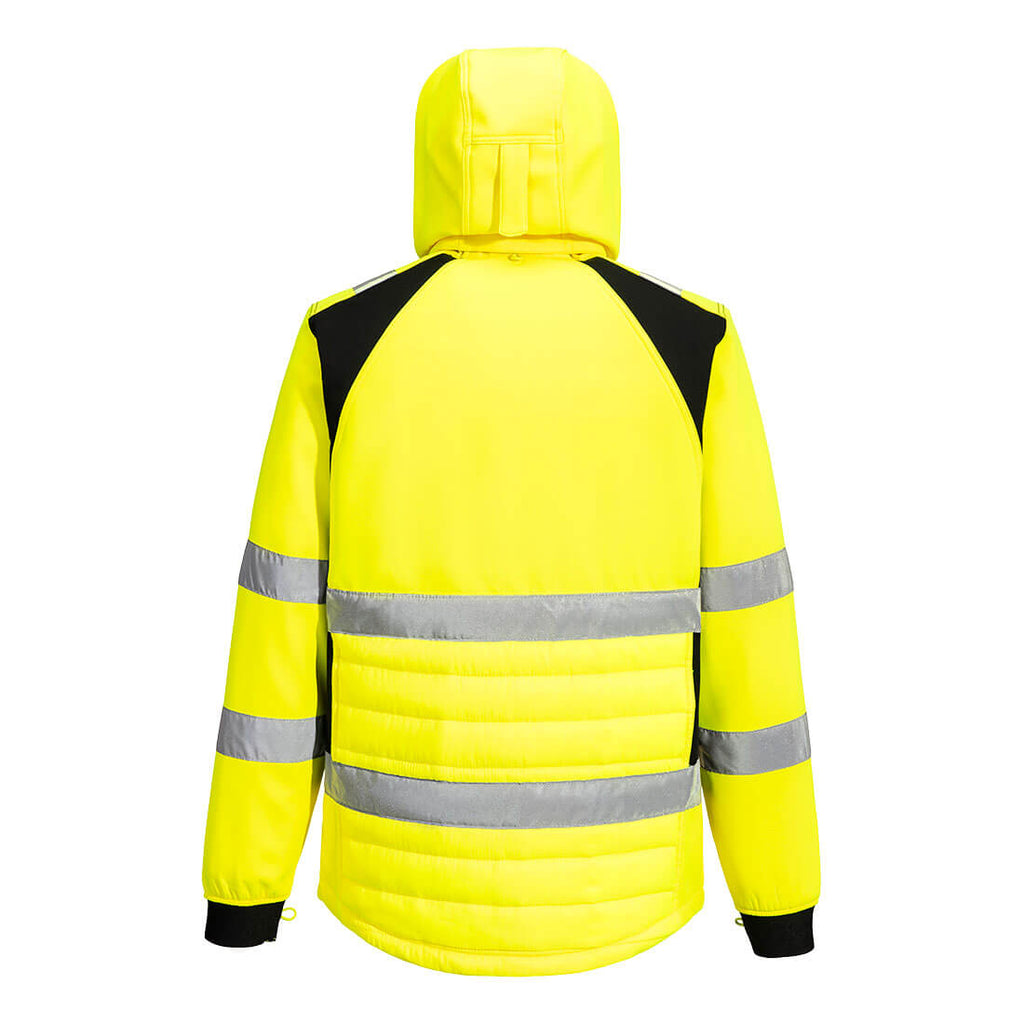 WX2 Eco Hi-Vis Hybridi toppatakki - Kelta/musta