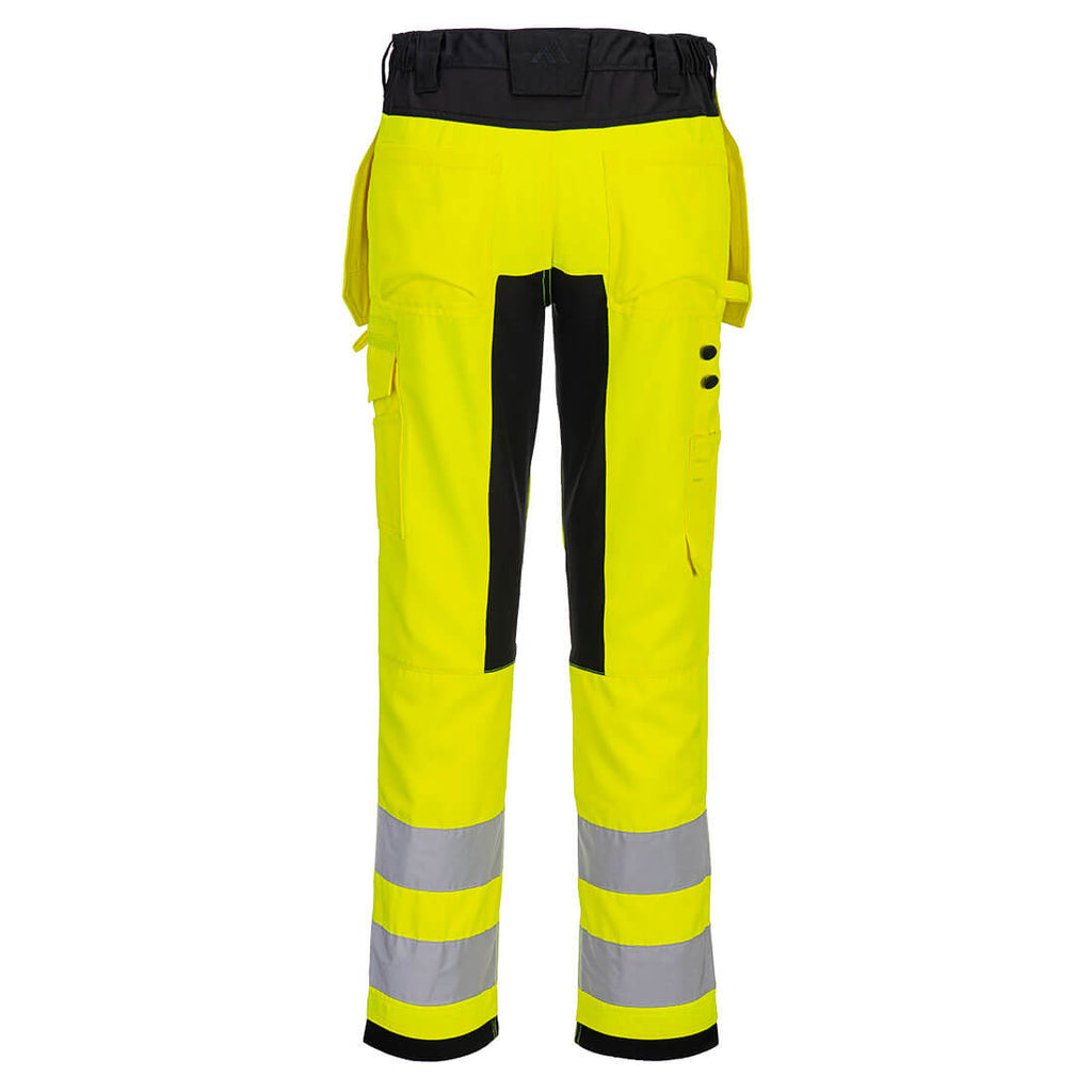 WX2 Eco Hi-Vis Riipputaskuhousut - Kelta/musta
