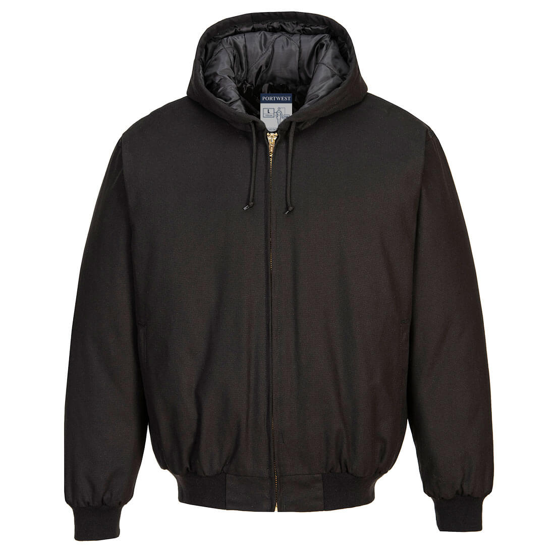 Tikkivuoorattu  hupullinen bomber-takki