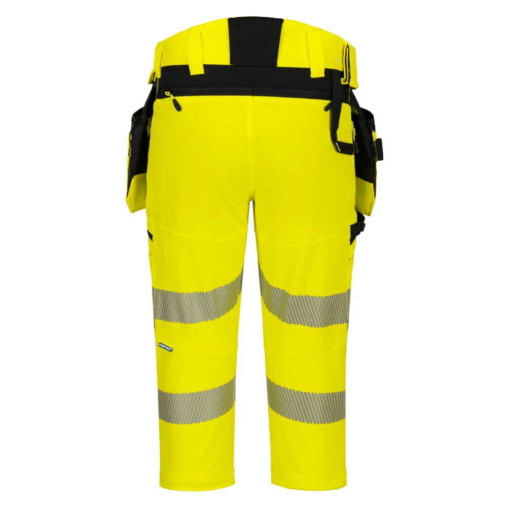 DX4 Hi-Vis Capri shortsit - Kelta/musta