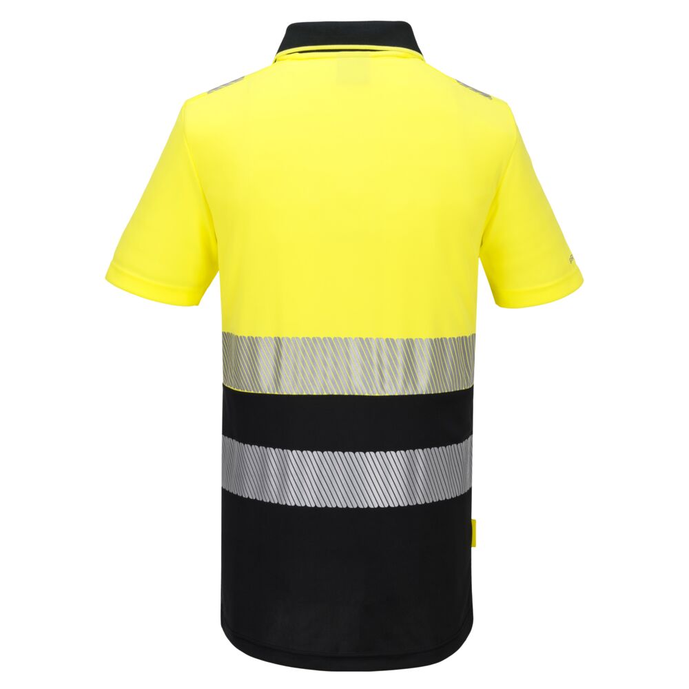 DX4 Hi-Vis vetoketjullinen Pikee-paita (Luokka 1) - Kelta/musta