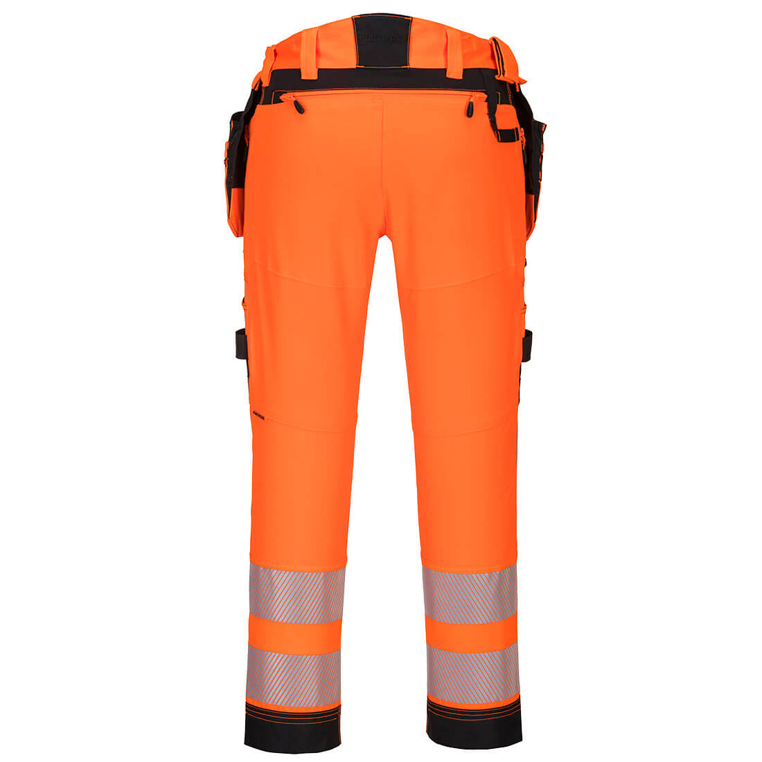 DX4 Hi-Vis Joustohousut irrotettavilla riipputaskuilla - Oranssi/musta