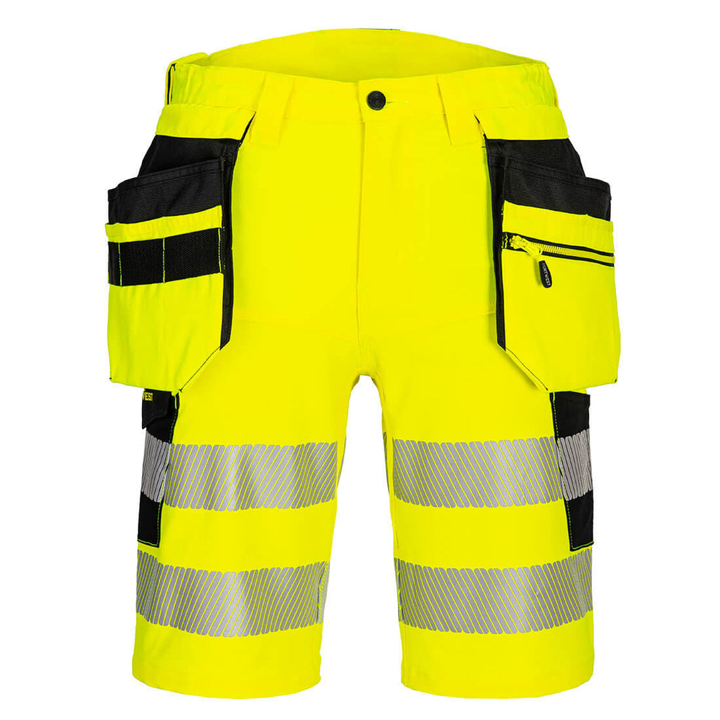 DX4 Hi-Vis Riipputaskulliset shortsit - Kelta/musta
