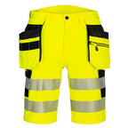 DX4 Hi-Vis Riipputaskulliset shortsit - Kelta/musta