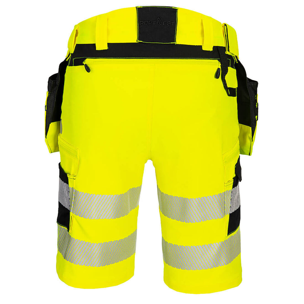 DX4 Hi-Vis Riipputaskulliset shortsit - Kelta/musta