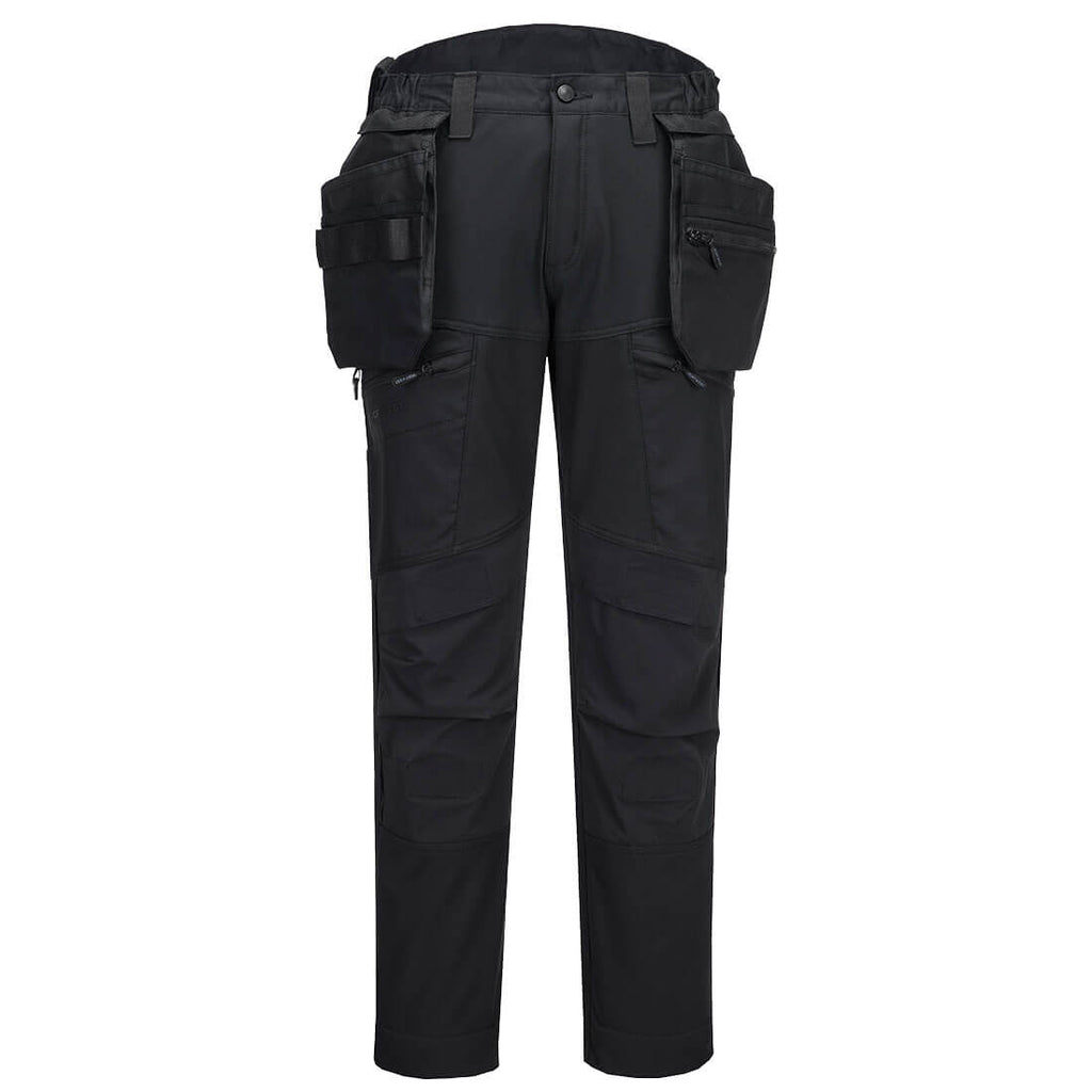 DX4- Softshell-housut irrotettavilla riipputaskuilla - Kokomusta