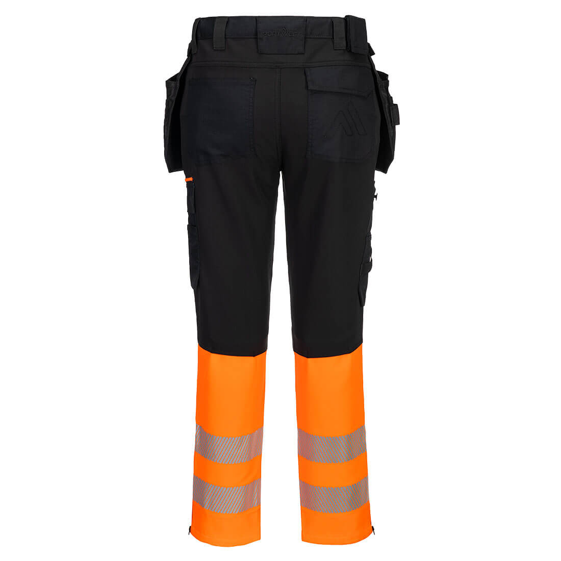 DX4 Hi-Vis 1-luokan Craft-housut irrotettavilla riipputaskuilla - Oranssi/musta