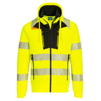 DX4 Hi-Vis Vetoketjuhuppari - Kelta/musta