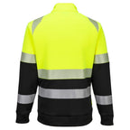 DX4 Hi-Vis vetoketjullinen Funnel Neck- collaripusero (Luokka 1) - Kelta/musta
