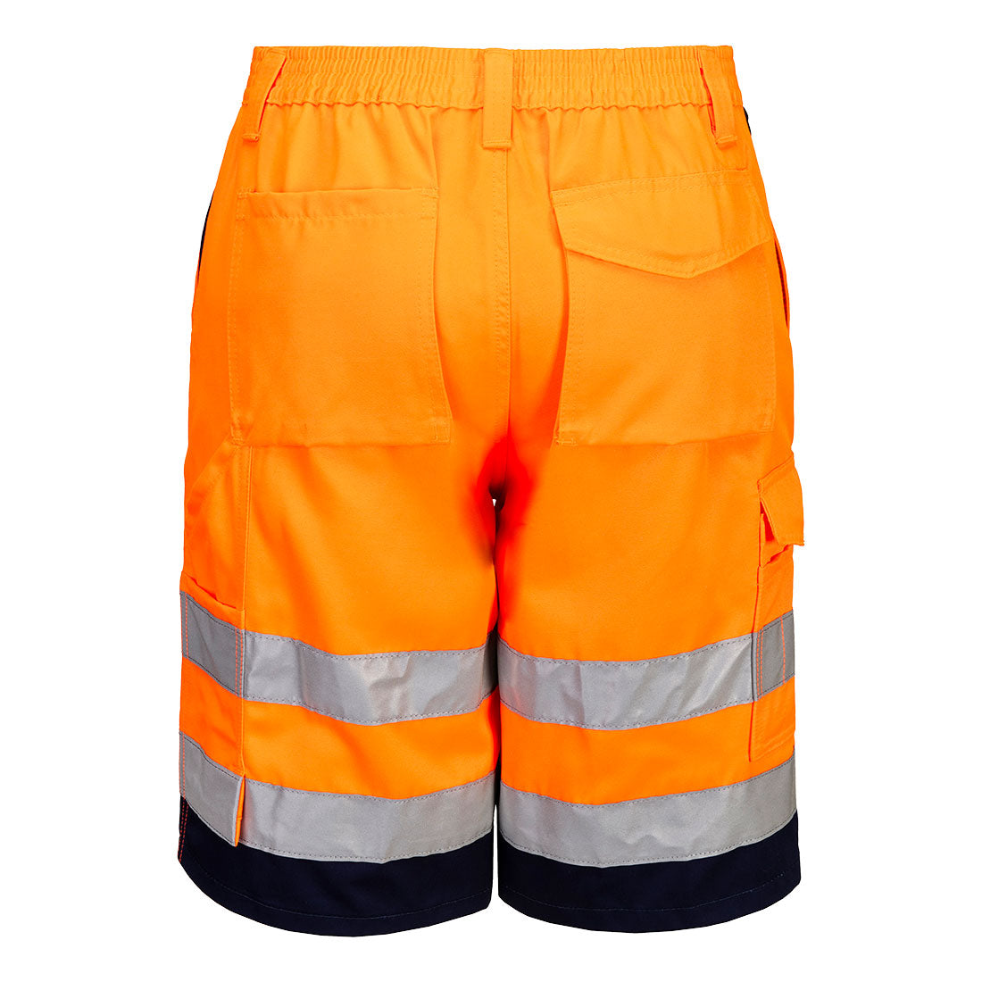 Hi-Vis Poly-Puuvilla shortsit - Oranssi/navy