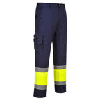 Kaksisävy Hi-Vis Combat-housut - Kelta/navy