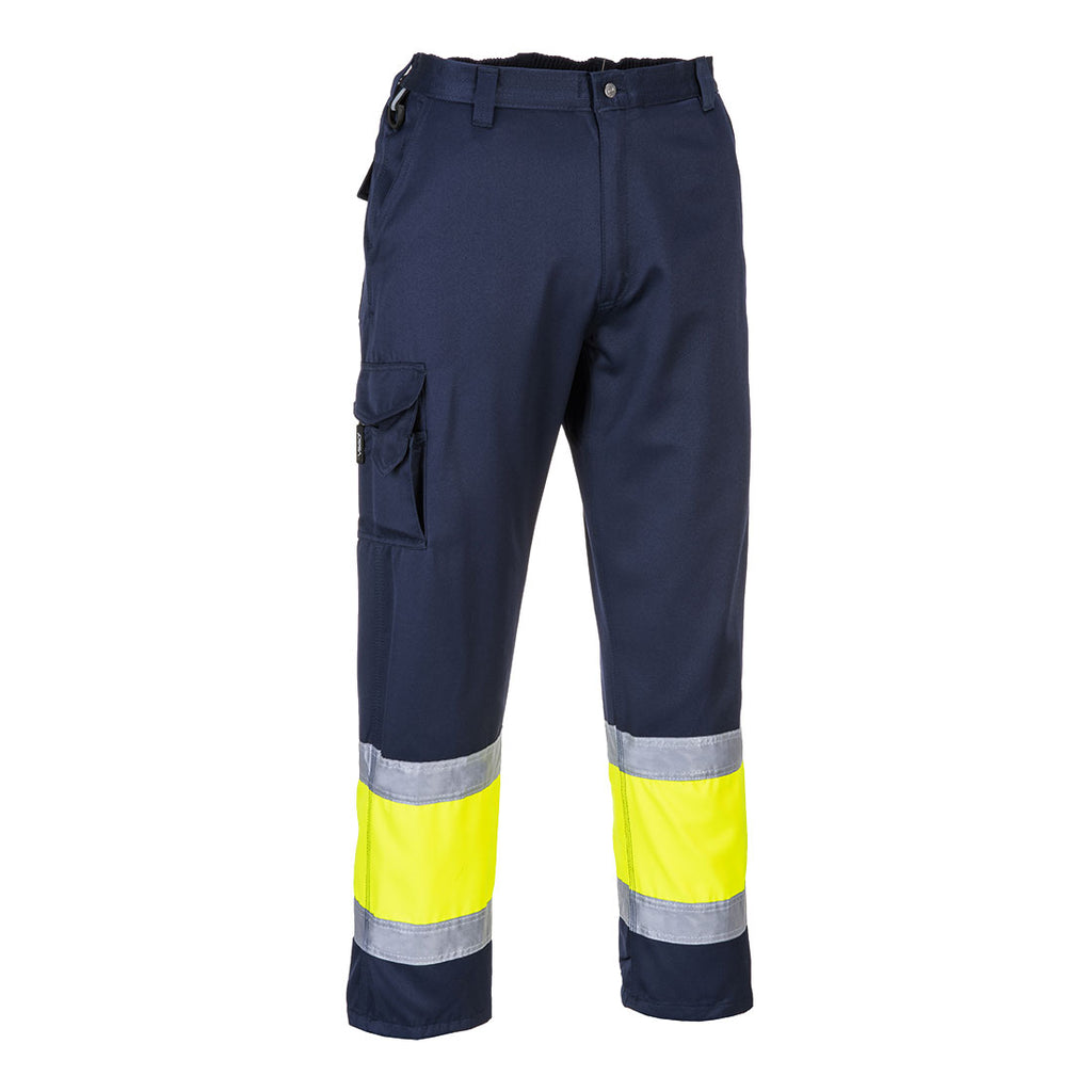 Kaksisävy Hi-Vis Combat-housut - Kelta/navy