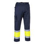 Kaksisävy Hi-Vis Combat-housut - Kelta/navy