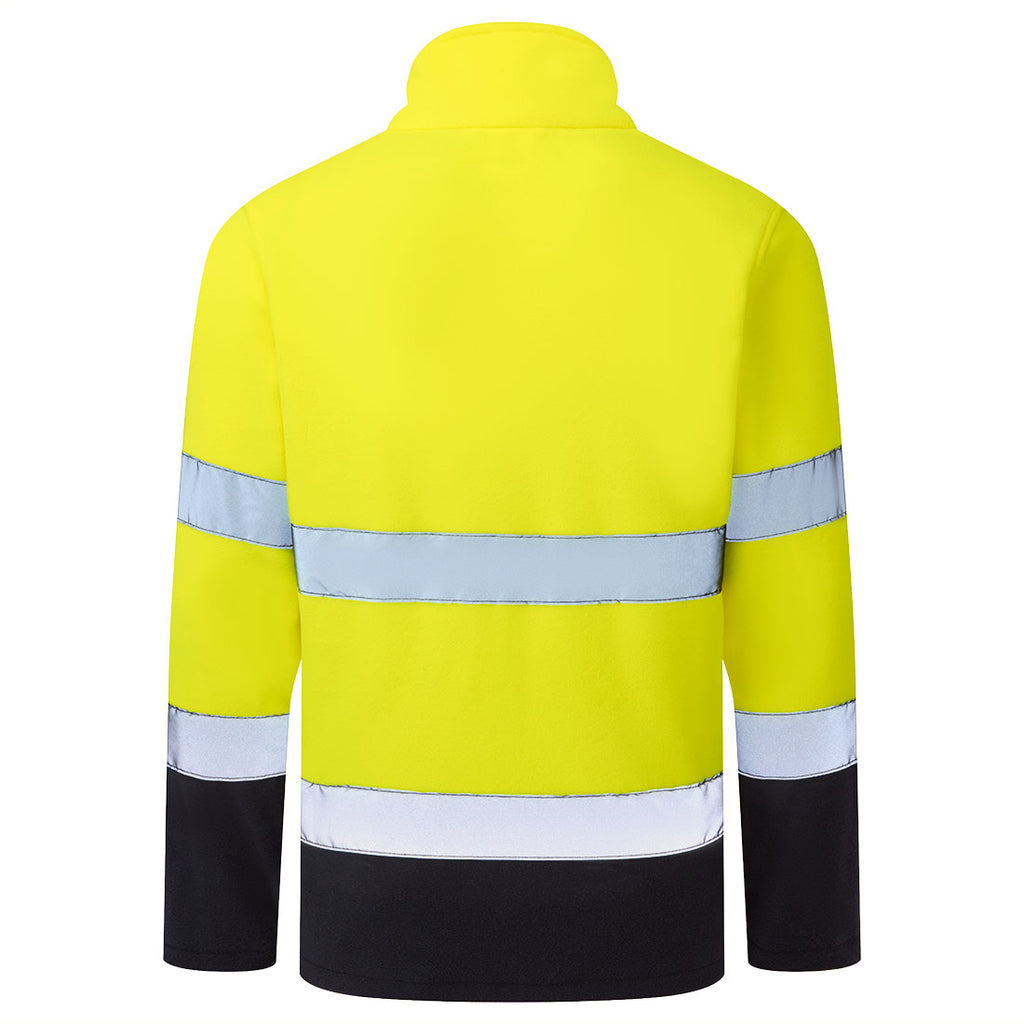 ES1 Essential Hi-Vis kaksiväri Fleece - Kelta/navy