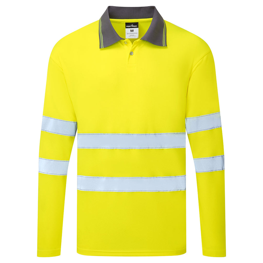 ES1 Essential Hi-Vis Pikähihainen pikeepaita - Keltainen