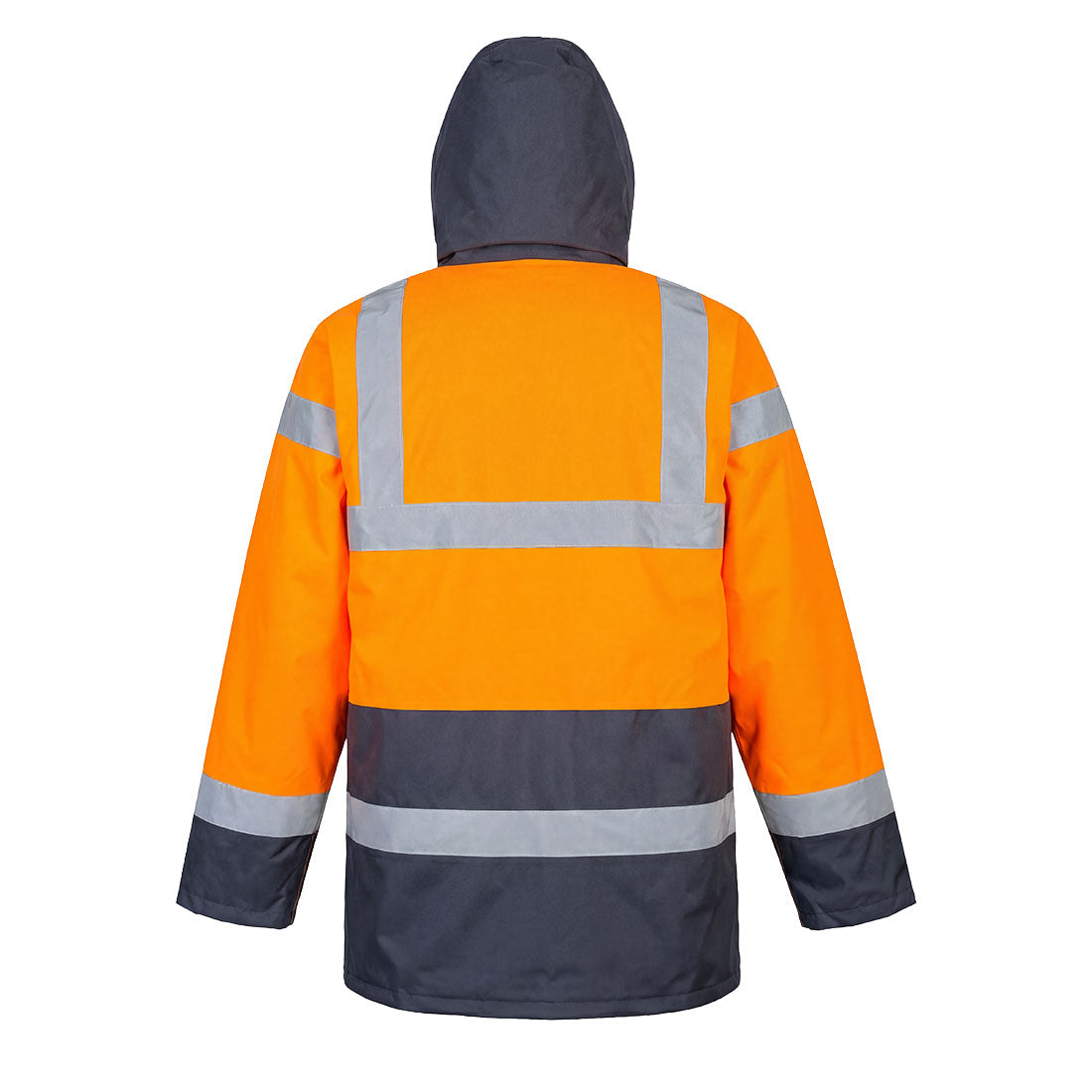 ES1 Essential Hi-Vis Vuorellinen kaksiväri Traffic-talvitakki - Oranssi/navy