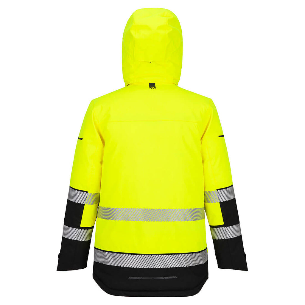 EV4 Hi-Vis Expedition Parka-takki - Kelta/musta