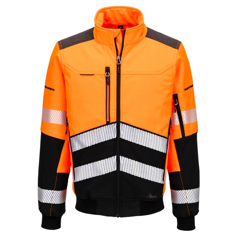 EV4 Hi-Vis Softshell Bomber-takki (3L)